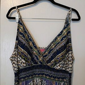 She's Cool Print Maxi Spaghetti Strap Dress